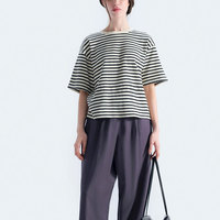 T-shirt décontracté d'été pour femme, léger, tricoté, col rond, manches courtes, anti-plis, respirant, 100 % coton, personnalisable