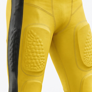 Uniformes de football américain personnalisés jaunes et noirs, tissu athlétique respirant, vêtements d'équipe OEM, vente en gros - Product Image 4