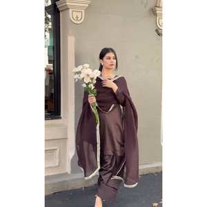 Designer Party Wear XL Size Top-Bottom Set con hermoso Dupatta Elegante y elegante - Product Image 3