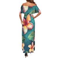 Robe longue professionnelle grande taille Mumu à col en V, silhouette décontractée pour un confort tout au long de la journée, personnalisation du logo