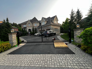 Puerta Batiente de Hierro Forjado para Entrada de Vehículos, Puertas Batientes para Villas, Sistema de Puerta de Acero de Seguridad, Galvanizado, con Recubrimiento en Polvo, Duradero y Ecológico - Product Image 5