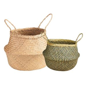 Panier en jonc de mer naturel fait main de la marque PHU HAO pour le rangement, la décoration et l'emballage cadeau - Product Image 1