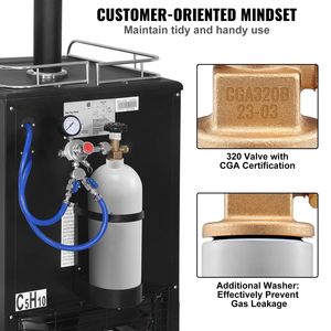 Regolatore di Pressione CO2 per Impieghi Gravosi 0-60 PSI con Manometro, Sistema di Gas a Pressione Regolabile per Birra alla Spina e Bombole di Anidride Carbonica - Product Image 5