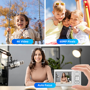Offre Spéciale : Appareils Photo Numériques 4K à Double Objectif 60MP avec Zoom Optique 10X, Enregistreur Vidéo et Détection Faciale pour la Photographie Macro - Product Image 2