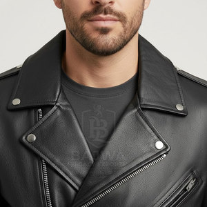 Biker Jacket Premium Leather Look Design With Durable Construction For Motorcycle Riding Casual Wear And Everyday Fashion Style - Product Image 6