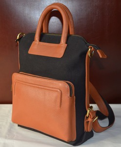 Stylish Customized Women's Canvas Leather Backpack Genuine for Fashion Cute Satchel School <b>Rucksack</b> Knapsack for <b>Girls</b> - Product Image 2