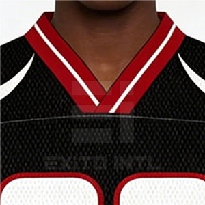American Football Jersey Men Breathable Mesh V Neck Short Stitched Numbers Black Red Oversized Streetwear <b>Hip</b> Hop Varsity Sports - Product Image 6