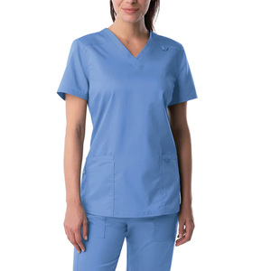 Hight Quality Medical <b>Scrubs</b> Jersey Comfortable Fabric Nursing Surgical <b>Scrubs</b> <b>Tops</b> Women's Half Sleeve <b>Scrubs</b> Shirts - Product Image 4
