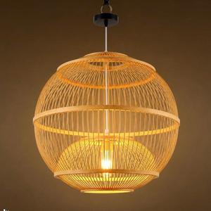 Handmade Bamboo Pendant Light Natural Woven Hanging Lamp Modern Decorative <b>Ceiling</b> Light Energy Saving Wireless Control - Product Image 5