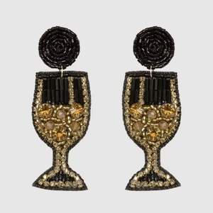 Pendientes de Perlas de Imitación con Cuentas Estilo Bohemio Clásico de Ziyan Handicraft, Joyería de Boda para Mujer, Rayas Verde Azulado y Negro - Product Image 3