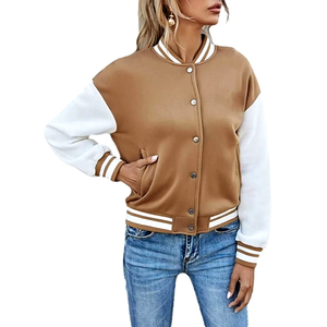 Chaqueta Varsity de Punto con Logotipo Personalizado 2026, Nuevo Diseño, Transpirable y Ligera, Chaquetas de Invierno para Mujer, Ropa Urbana de Poliéster/Algodón - Product Image 1