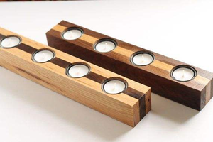 LUXURY WOODEN <b>CANDLE</b> STAND HIGH QUALITY CUSTOMIZABLE MODERN HANDMADE EASTER WEDDING CHRISTMAS PILLAR HOLDER - Product Image 2