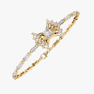 New Handmade Wonders Bracelet 18k Yellow/ White/ Rose Gold Chain Moissanite Bracelet Bangle Diamond Bracelet <b>Gift</b> for - Product Image 1