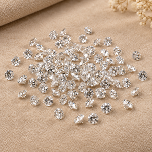 เพชร JC Diamond JC-04 เพชรธรรมชาติเม็ดเดี่ยว สี FG ความสะอาดระดับ VS น้ำหนัก 0.040-0.075 กะรัต ขนาด 2.1-2.6 มม. รูปทรงกลมเจียระไนแบบบริลเลียนท์ สำหรับทำเครื่องประดับ - Product Image 1