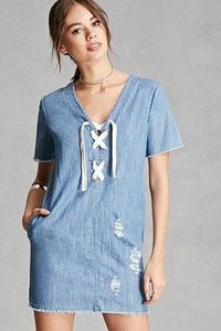 Chemise en jean pour femme, en coton lavé, à manches longues, boutonnée, col rabattu, avec poches, pour un usage quotidien - Product Image 5