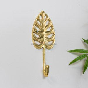 Handmade Luxury Palm Tree <b>Hooks</b> Gift Sets Wall Decor Cast Brass Gold Finish Wall <b>Hooks</b> For Cloths <b>Towel</b> Holder Hot Sell - Product Image 3