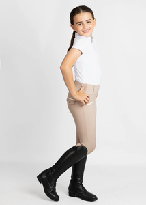 Pantalons d'équitation pour enfants, coupe slim, tissu extensible respirant, jodhpurs équestres durables pour les cours, la pratique et les concours. - Product Image 5