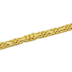 สร้อยข้อมือผู้ชายแบบกล่องชุบทองไมโคร 14K18K24K พร้อมตัวล็อคแบบ S-Hook ขายส่ง เครื่องประดับแฟชั่น อุปกรณ์เสริมสำหรับผู้ชายสุดหรู - Product Image 2