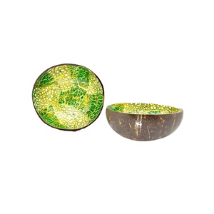 Cuenco de madera de coco de concha marina vietnamita hecho a mano cena de papel desechable única/Saladware para decoración del hogar almacenamiento Catering - Product Image 6