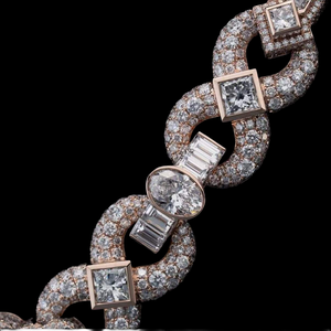 Best Selling Luxury Rose Gold Plated 18K Solid Gold Moissanite <b>Statement</b> <b>Necklace</b> Geometric Link Chain Party Jewelry Women's - Product Image 6