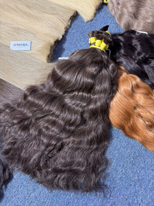 Precio de Fábrica, Cabello Humano Real al Por Mayor, Ondulado Natural, Colores Oscuros Platino, Extensiones de Cabello Humano Vietnamita 100% de Alta Calidad - Product Image 4