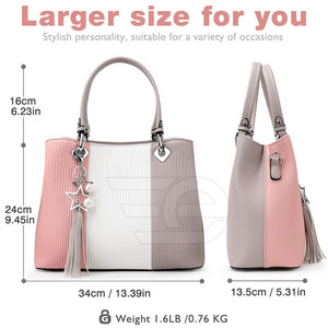 Bolsos de Cuero para Mujer, Bolsos de Mano de Lujo a la Moda, Bolsos de Hombro Suaves, Bolsos Elegantes, Artículos de Cuero Genuino de Alta Calidad - Product Image 3