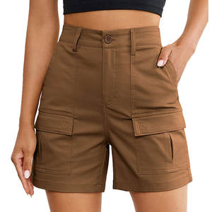 Shorts Cargo para Mujer, Cintura Alta, 100% Algodón, Transpirables, de Secado Rápido, Corte Regular, Ropa Casual de Verano, Más Vendidos - Product Image 1