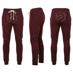 Pantalones Deportivos Color Caqui para Hombre, Cintura Elástica con Cordón, Estilo Casual, Bolsillos Laterales, Tejido de Punto Medio, Ropa de Otoño - Product Image 2