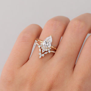 IGI/GIA Lab Grown Cut Diamond Vintage 14k jaune mariage/bague de fiançailles unisexe or blanc fin pour anniversaire fête-digne - Product Image 1