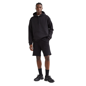 Conjunto de Sudadera con Capucha y Pantalones Cortos para Hombre 2025, Diseño de Contraste de Color, 2 Piezas, Ropa Urbana Personalizada, Transpirable, Servicio OEM - Product Image 1