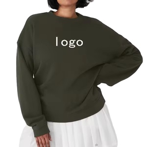 เสื้อมีฮู้ดสำหรับผู้หญิงคอกลมแขนยาวสีทึบออกแบบ2025ได้ตามต้องการ - Product Image 1