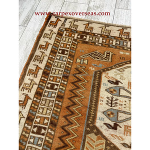 Alfombra de lana persa auténtica de diseño Tribal de alta calidad, tamaño personalizado para acampar, ejercicio, oración, uso antideslizante y apto para mascotas - Product Image 2