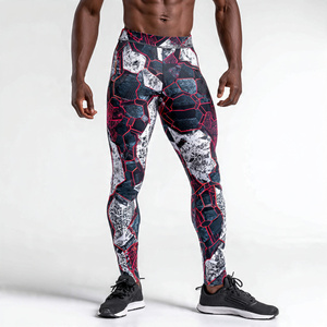 Regal Three <b>Men's</b> Compression Sports Pants <b>Base</b> <b>Layer</b> Polyester/Nylon Water Resistant Basketball Gym Workout Fitness Leggings - Product Image 1