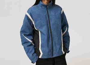 Blouson de moto en cuir pour homme, logo personnalisé, respirant, coupe-vent, manches longues, pour la conduite hivernale, course automobile, couleur personnalisée - Product Image 3