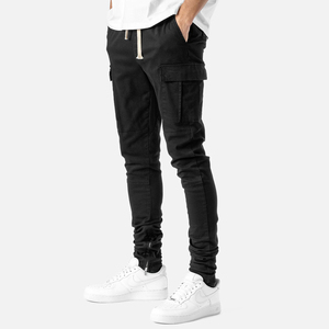 High Quality Men Cargo Trousers Custom Lightweight <b>Elastic</b> Waist Casual Workwear Long Lasting Comfortable Cargo Pants - Product Image 2
