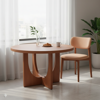 Table basse ronde moderne avec 4 chaises, design décoratif, garantie 1 an, ensemble compact de meubles de salon 4 places