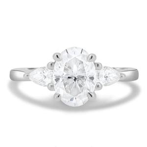 Oval Cut D Color Lab Grown Diamond <b>Ring</b> Solid Gold IGI Certified Classic Custom Women <b>Men</b> Wedding Engagement Fine Jewelry - Product Image 2