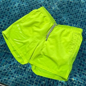 <b>Mens</b> Neon Green Swim <b>Trunks</b> Quick Dry Beach Shorts Drawstring Summer Board Shorts Custom OEM Wholesale Swimwear Fashion - Product Image 4