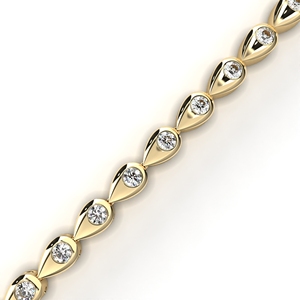 กำไลข้อมือเพชรทรงกลมเจียระไนแบบบริลเลียนท์ ทองคำแท้ 14k ได้รับการรับรองจาก IGI สำหรับนักออกแบบแฟชั่น เครื่องประดับชั้นดีสำหรับผู้หญิง - Product Image 2