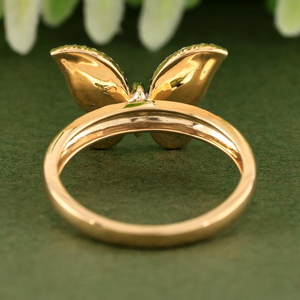 <b>Gold</b> Plated IGI Certified Moissanite Diamond <b>Ring</b> Classic Style Butterfly Diamond <b>Cocktail</b> <b>Ring</b> S925 Silver Diamond Jewelry - Product Image 3