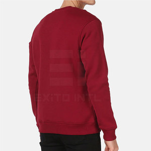 เสื้อสเวตเชิ้ตผู้ชายผ้าฝ้ายฟลีซ 100% สำหรับฤดูหนาว สกรีนโลโก้ได้ตามต้องการ เสื้อฮู้ดแบบสวมหัว คอกลม หนานุ่ม ขายส่ง - Product Image 4