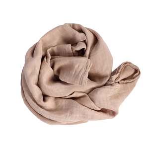Manta de algodón de color sólido, tejida, suave, beige, ligera, acogedora y cómoda para bebés y niños pequeños. - Product Image 1