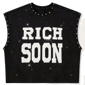 เสื้อกล้ามวินเทจทรงโอเวอร์ไซส์สั่งทำพิเศษ ผ้าฝ้าย 100% เนื้อนุ่ม ทรงหลวม สไตล์สตรีทแวร์ แห้งเร็ว เป็นมิตรกับสิ่งแวดล้อม แฟชั่นใหม่ ทันสมัย ใส่ได้ทั้งชายและหญิง - Product Image 1