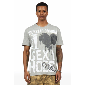 High Quality Cotton Custom T Shirt For Men Custom Grey Screen Printing Heavy Weight Oversized <b>Tshirt</b> Printing Men's T-Shirts - Product Image 4