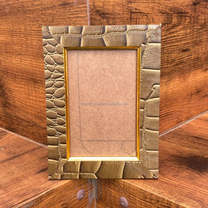 กรอบรูปหนังจระเข้แท้แบบเต็มกรอบตกแต่งผนังกรอบรูปหนังวัวแท้แบบอเนกประสงค์ - Product Image 2
