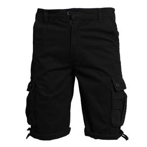 Men's Hot Summer Fashion Cargo Shorts Custom Logo Zipper Multi-Pocket <b>Elastic</b> WaisMen's 100% Cotton Canvas Tactical Shorts - Product Image 1