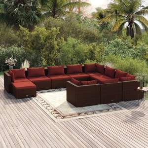 Ensemble de salon de jardin Cinnamon Red en couleur marron - Product Image 1