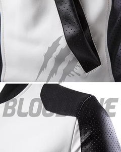 Chaqueta de Cuero PU Negra para Hombre, Cuello Alto, Corte Ajustado, Estilo Motero, con Estampado de Garra en la Espalda, Cierre de Cremallera, para Otoño - Product Image 6