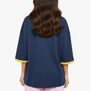 Hot Selling 100% Cotton Polyester Eco-Friendly 220gsm Women's tee Top Summer Casual Wear High Quality Quick Dry Boxy Tee OEM ODM - Product Image 2