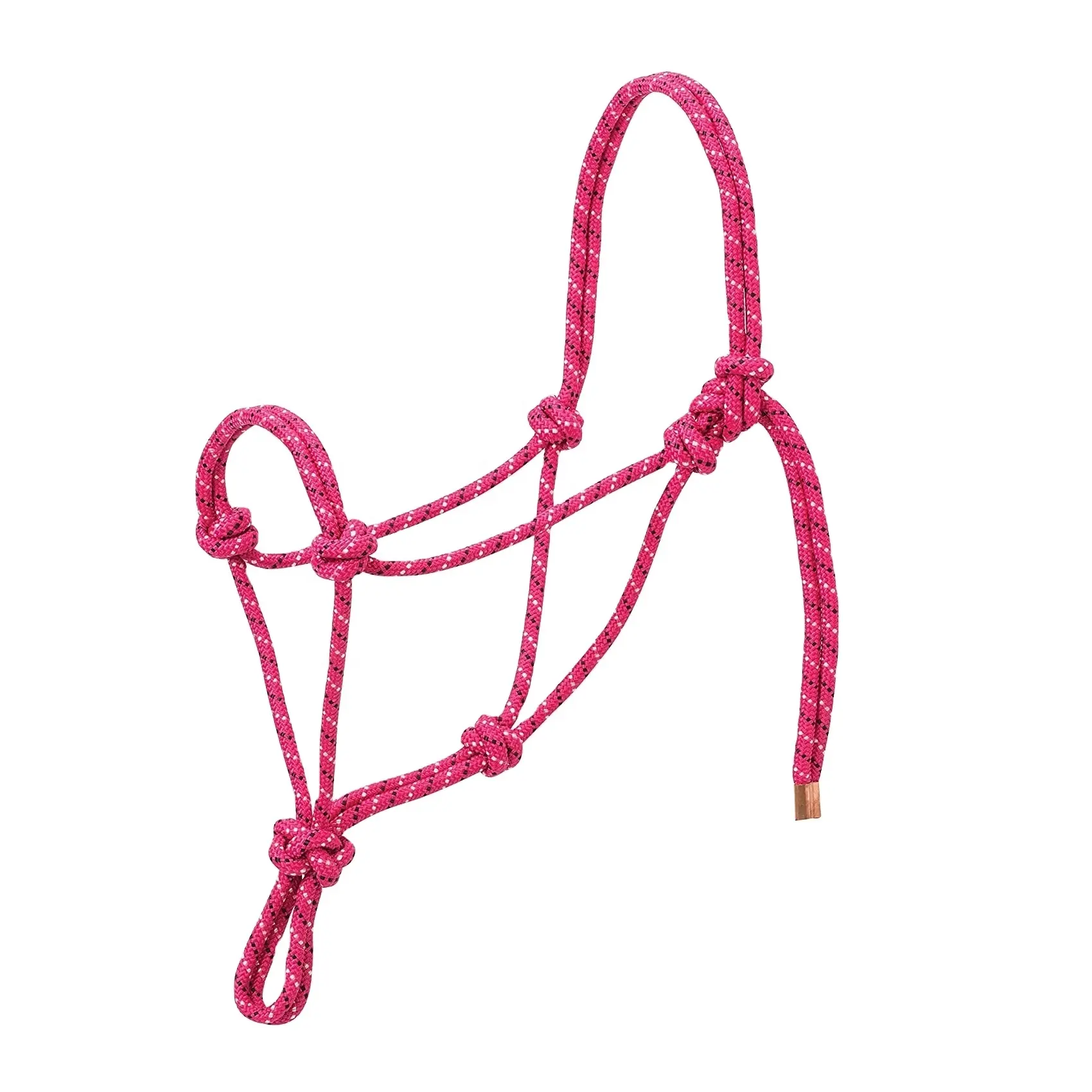 Custom Made Raspberry Kim Cương Braid Horse Rope Halter Hồng Bán Buôn Nhà Sản Xuất OEM/ODM Chấp Nhận Tất Cả Các Màu Sắc Có Sẵn